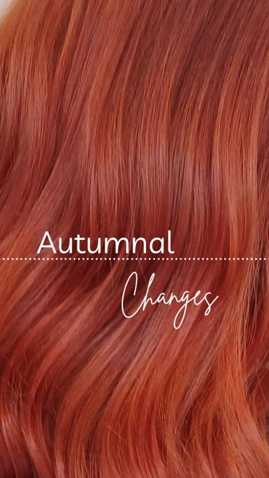 Autumnal copper tones through long hair
