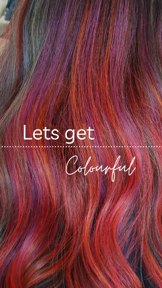 Vivid red and copper ribbons through long waves