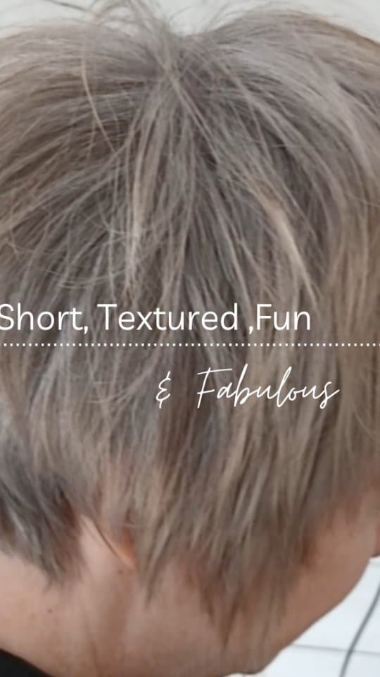 Short textured silver cut